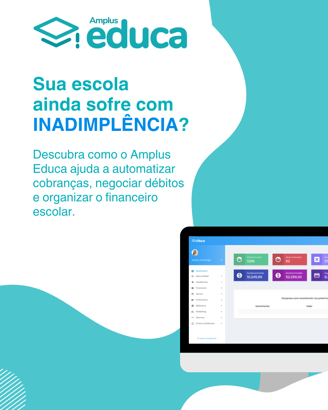 Como reduzir a inadimplência escolar com tecnologia: O papel estratégico do ERP Amplus Educa, Softwares para educação e saúde
